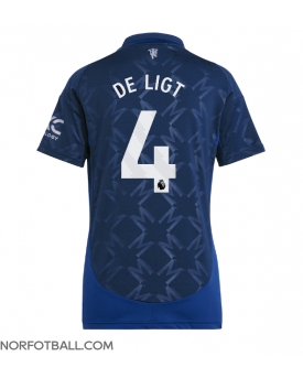 Billige Fotballdrakt Manchester United Matthijs de Ligt #4 Replika Bortedrakt Dame 2024-25 Kortermet